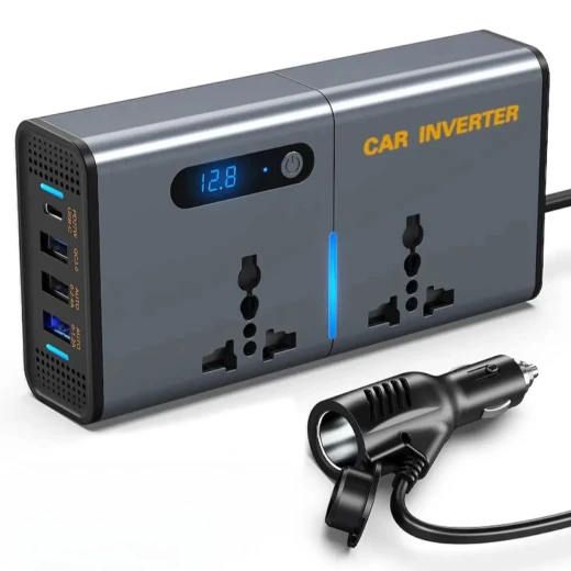 محول شاحن سيارة مع شحن سريع USB و Type-C - طاقة 12 فولت محول شاحن سيارة مع شحن سريع USB و Type-C - طاقة 12 فولت