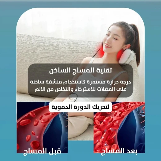 وسادة تدليك العمود الفقري العنقي: تخفيف آلام الرقبة والاسترخاء - Image 5
