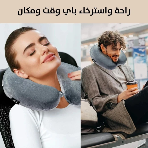 وسادة ميموري فوم للسفر: راحة قصوى للرحلات الجوية والبرية - Image 5