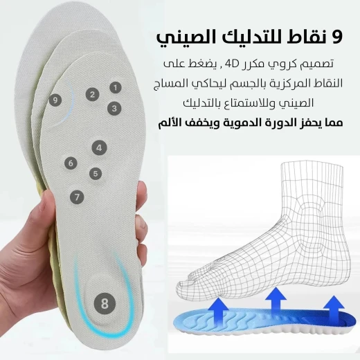 نعل رياضي 4D من اللاتكس, مقاس 41-42، لتخفيف آلام القدم وتوفير الراحة، نعل تهووي مبطن مناسب للأنشطة اليومية والرياضية - Image 7