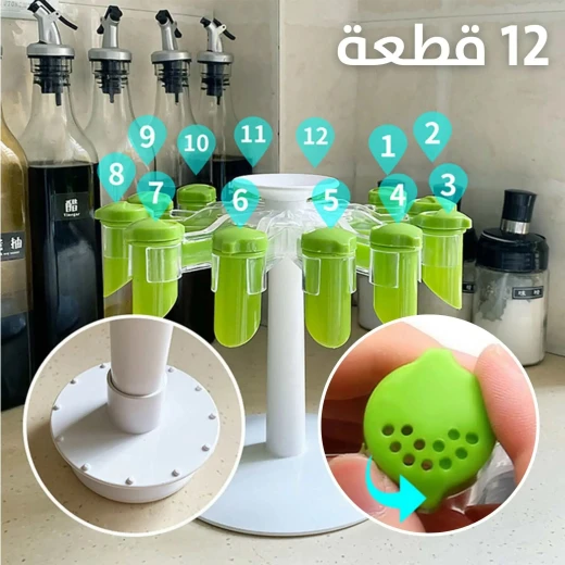 منظم أكياس التوابل (مجموعة من 12 قطعة) - حل تخزين توابل المطبخ - Image 6