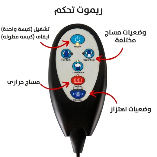 جهاز تدليك الظهر Medical Dream KMD980 مع الحرارة والتحكم عن بعد - Medical Dream - Image 8