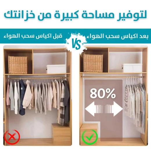 أكياس تخزين الملابس بالفراغ للسترات: توفير المساحة والتخزين الوقائي - Image 4
