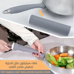 غطاء مقبض القدر المصنوع من السيليكون: قبضة مقاومة للحرارة لطهي آمن