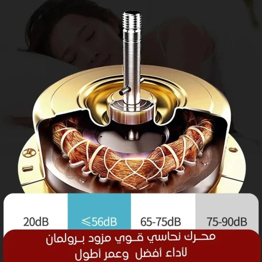 مروحة سقف مع جهاز تحكم عن بعد, تبريد هادئ وموفر للطاقة للغرف الكبيرة، غرف المعيشة والمكاتب, 3 سرعات، تصميم عصري، سهلة الاستخدام - Image 3