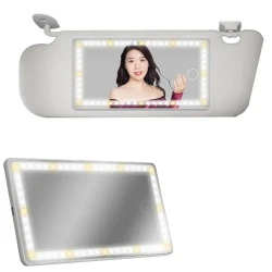 LED Touch Car Mirror: Illuminated Vanity Mirror for Your Vehicle