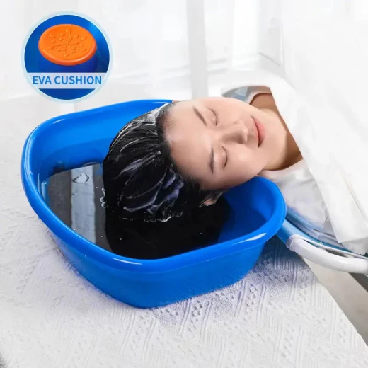 حوض غسيل شعر محمول, تصميم مريح لدعم الرأس والرقبة لغسيل شعر مريح وخفيف الوزن - Image 3