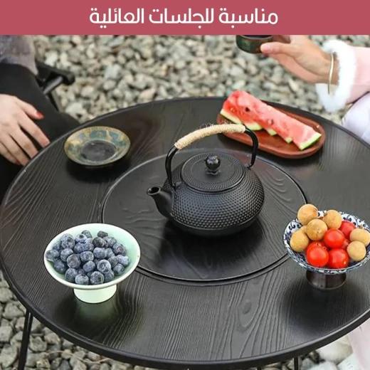 طاولة شواء خشبية: محطة طهي وتحضير خارجية - Image 9