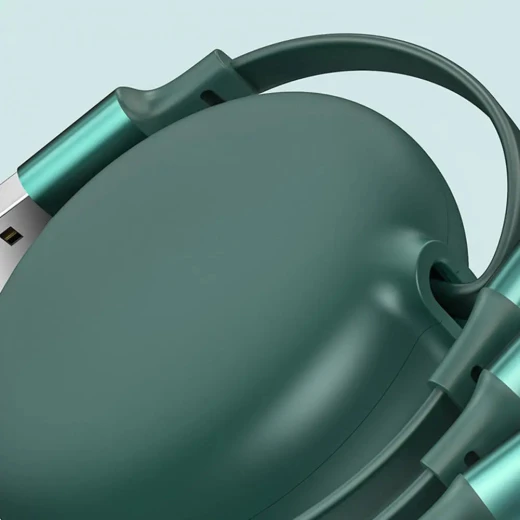 كابل شحن 3 في 1 قابل للسحب, كابل USB متعدد متوافق مع آيفون، تايب سي ومايكرو USB، لا يتشابك، شاحن سريع محمول للسفر والاستخدام اليومي - Image 2