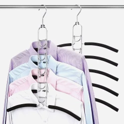 Space-Saving Multi-Layer Metal Clothes Hanger, Heavy-Duty Closet Organizer for Pants, Scarves & More