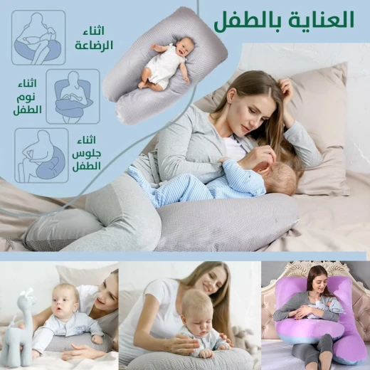 وسادة النوم الشاملة, دعم كامل للجسم لتخفيف الآلام ونوم مريح, تصميم مريح للنوم على الظهر أو الجانب أو البطن, خامات قابلة للتنفس ومضادة للحساسية - Image 4