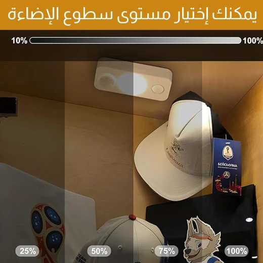 ضوء ليلي LED قابل لإعادة الشحن مع مستشعر حركة, إضاءة ليلية لاسلكية صغيرة للتثبيت الذاتي, مثالي للممرات، الخزائن، السلالم وغرف النوم - Image 5