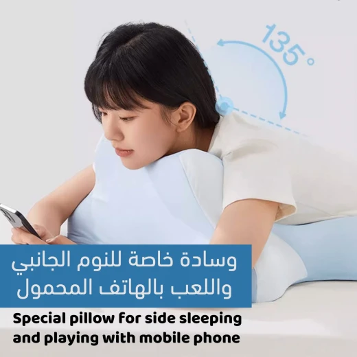 وسادة للنوم الجانبي, دعم قابل للتعديل لتخفيف آلام الرقبة والكتف، تصميم قابل للتنفس لنوم مريح وخالٍ من الألم - Image 2