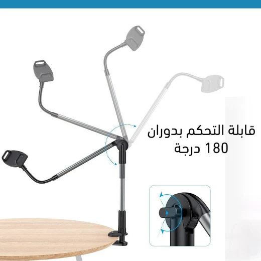 حامل هاتف مكتب L3t L365 ,حامل متين وقابل للتعديل مع تنظيم الكابلات, تصميم مدمج لزاوية مشاهدة مثالية - Image 4