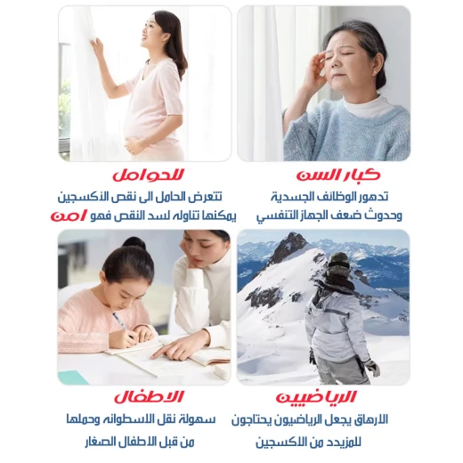 أسطوانة أكسجين منزلية محمولة, خفيفة الوزن وسهلة الاستخدام لدعم التنفس, تصميم مدمج ومتین - Image 6