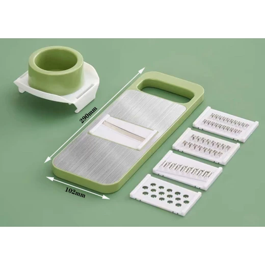Stainless Steel Slicer & Grater with Safety Guard, Sharp Blades for Fast, Safe Food Prep, Ideal for Vegetables, Cheese & More - Image 8