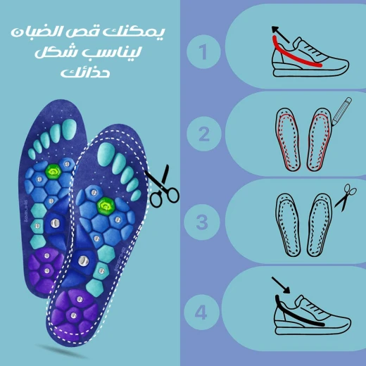 نعال مغناطيسية لتخفيف آلام القدم وتعزيز الدورة الدموية - دعم بتقنية النانو - Image 4
