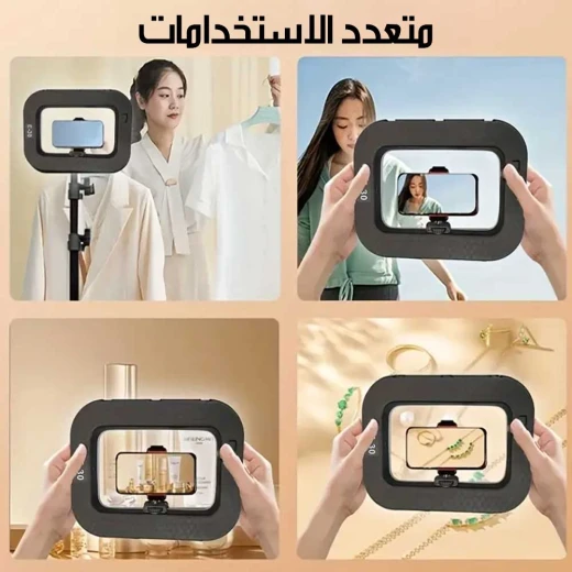 حلقة إضاءة ليد YM200 للتصوير الفوتوغرافي بحجم 12 بوصة مع سطوع ودرجة حرارة لون قابلة للتعديل للصور الشخصية وتصوير الفيديو، متوافقة مع الهواتف الذكية والكاميرات - Image 7