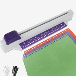 Paper Punching Machine Office and Home Use Adjustable Guide Black