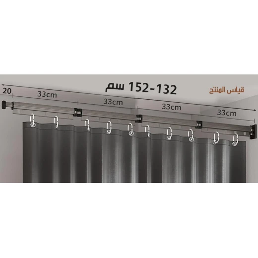 قضيب ستارة دش قابل للطي، قابل للتعديل، مقاوم للصدأ، أبيض، عبوة واحدة - Image 5