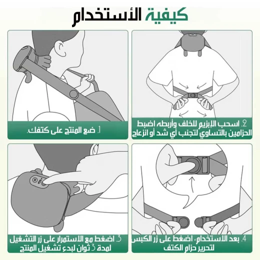جهاز تدليك الرقبة والكتف احترافي كهربائي للاسترخاء العميق للأنسجة تدليك ثلاثي الأبعاد وضعين قابل للتعديل تصميم مريح للاستخدام اليومي - Image 6
