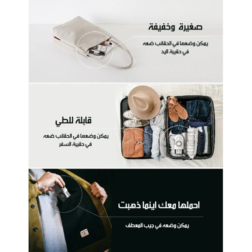 مكواة كهربائية للسفر قابلة للطي مدمجة ومحمولة لتبخير الملابس - Image 5