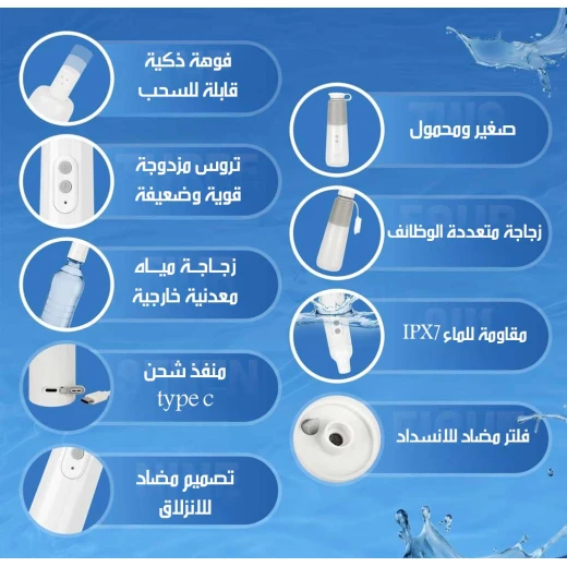 شطاف كهربائي محمول للنظافة الشخصية، قابل لإعادة الشحن، مناسب للسفر - Image 4