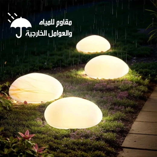 ضوء حجري للحديقة تعمل بالطاقة الشمسية مقاومة للماء - Image 6