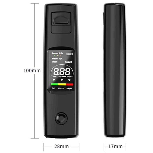 جهاز اختبار الكحول المحمول الرقمي مع شاشة LCD، قراءات سريعة ودقيقة، استخدام شخصي ودرجة احترافية، تصميم مضغوط، بطاريتان AAA، النتائج في ثوانٍ - Image 8