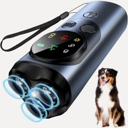 Ultrasonic Dog Repeller Device with LED Flashlight & Digital Display: Effective & Safe Dog Deterrent for Walks & Exercise, Operates within 5-10 Meters, 1 Device