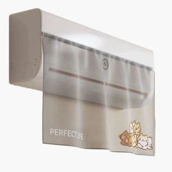 Fabric Air Conditioner Barrier Deflector, Adjustable Airflow, White, 1 Piece