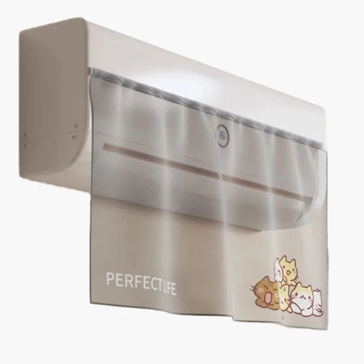 Fabric Air Conditioner Barrier Deflector, Adjustable Airflow, White, 1 Piece