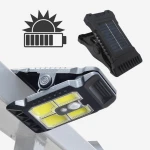 مصباح LED يعمل بالطاقة الشمسية مزود بمستشعر حركة، إضاءة خارجية مقاومة للعوامل الجوية لأمن المنزل، سهل التركيب