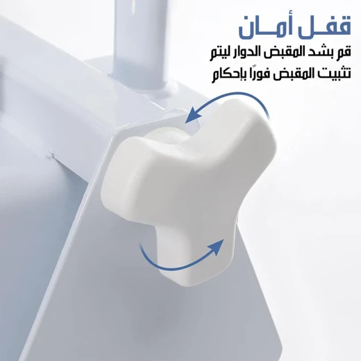 مقبض أمان للحمام بقبضة قوية وثبات محسن، يوفر دعماً إضافياً وراحة وأماناً أثناء الاستحمام، مثالي لكبار السن وذوي صعوبة الحركة - Image 5