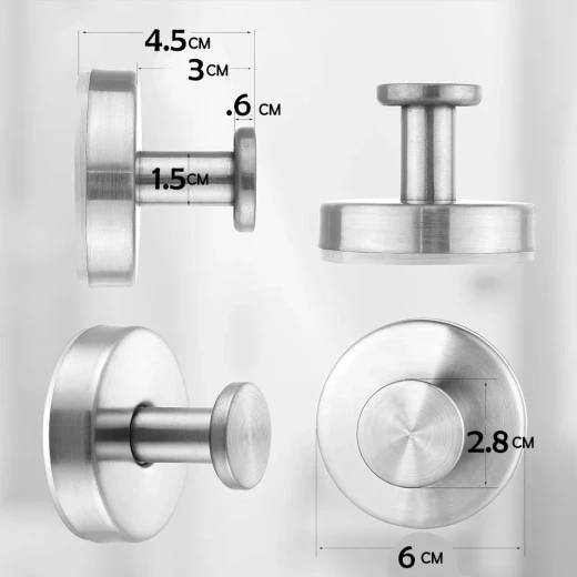 Strong No-Drill Suction Cup Hooks, Secure Hold on Smooth Surfaces, Reusable and Easy to Remove, Ideal for Bathroom, Kitchen and Home Organization - Image 6