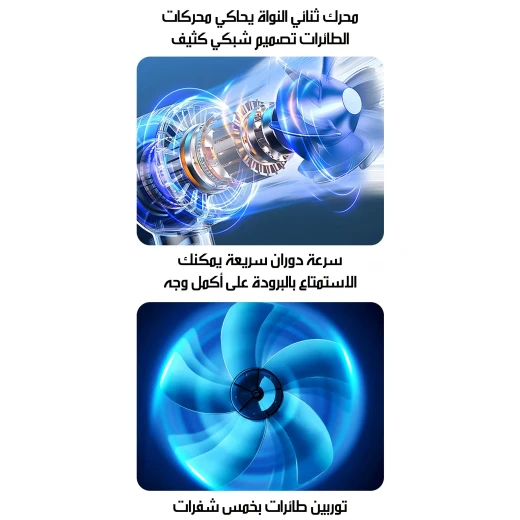 مروحة USB صغيرة قابلة لإعادة الشحن، محمولة للتبريد الشخصي، بتصميم مدمج وهادئ، مثالية للمكتب والاستخدام على سطح المكتب - Image 5