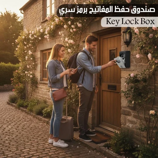 صندوق حفظ مفاتيح بقفل رقمي قابل لإعادة الضبط، لتخزين المفاتيح بأمان، بتصميم متين، مثالي للمنزل والمكتب وحفظ مفاتيح الدخول - Key lock box - Image 3