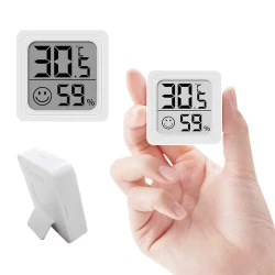 Digital Thermo-Hygrometer with LCD Display, Instant Temperature & Humidity Readings, Compact Portable Design for Home, Office & Greenhouse