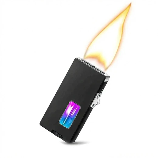 ولاعة غاز بوتان بالاهتزاز – ولاعة سوداء أنيقة وعملية للاستخدام اليومي - Lighter - Image 2