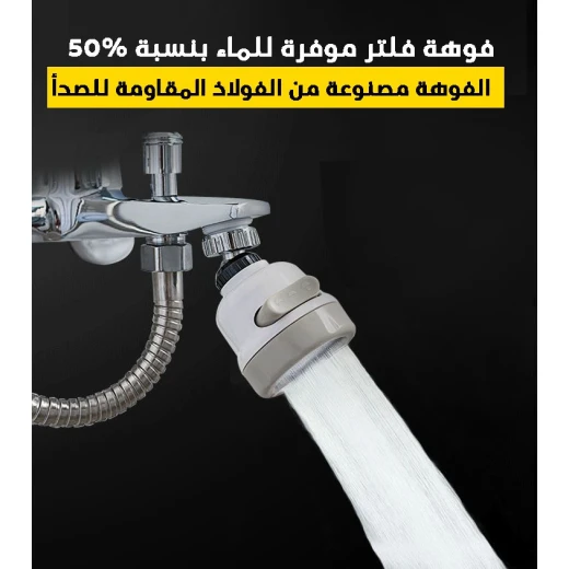 رأس دش صنبور مياه منزلي - سهل التركيب ورذاذ قابل للتعديل - Image 3