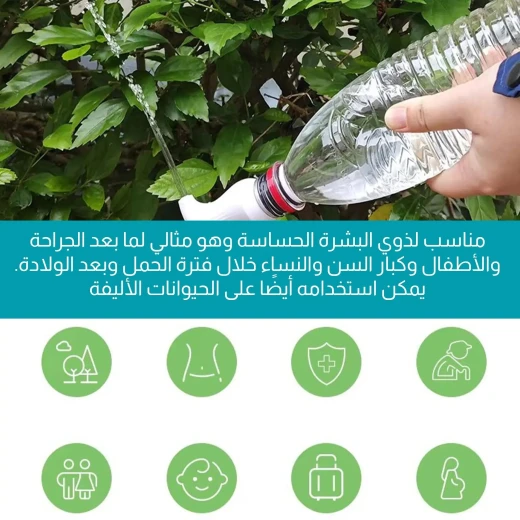 بيديه يدوي للسفر, زجاجة رش محمولة للنظافة الشخصية, قابلة لإعادة الاستخدام وسهلة الاستخدام للسفر والتخييم وفترة ما بعد الولادة - Image 6