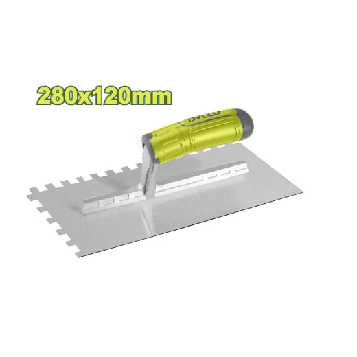مجرفة بمقبض مطاطي 280x120 مم - أداة تجصيص متينة من ديلو