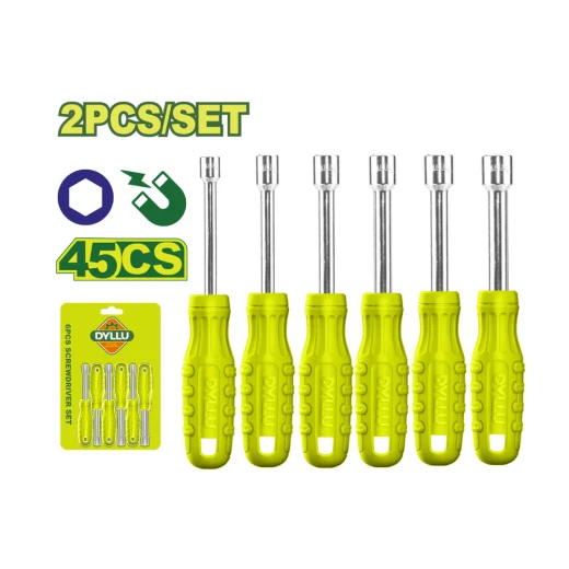 طقم مفكات ديلو 6 قطع - DTSS24T6 - قبضة مريحة - ديلو - Image 2