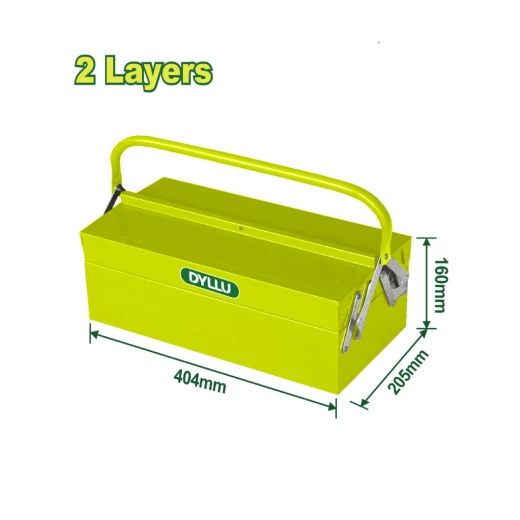 صندوق عدة معدني DYLLU 404x205x160 مم، هيكل من الفولاذ بطبقتين - ديلو - Image 2