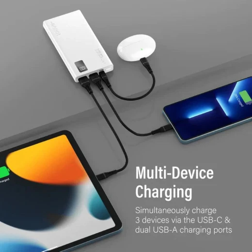 Bolt-10Pro, باور بانك 10000 مللي أمبير, بمنفذي USB-A وUSB-C وشاشة LCD ذكية, شحن آمن وسريع, تصميم مدمج ومحمول من بروميت - برو مات - Image 6