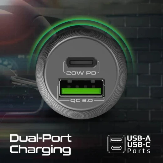 شاحن سيارة Promate DriveGear-20W صغير: شحن سريع للهواتف والأجهزة اللوحية - برو مات - Image 5