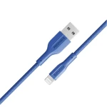 كابل شحن آيفون XCord-Ai أزرق, معتمد من ابل MFi، عالي التحمل وسرعة شحن فائقة, متوافق مع أجهزة ايفون و ايباد و ايربودز من بروميت - برو مات