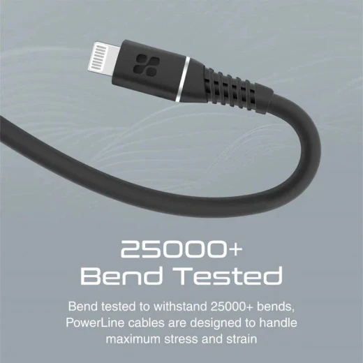 كابل USB-C إلى لايتنينغ معتمد من ابل MFi، شحن سريع بقوة 20 واط توصيل الطاقة، طول 1.2 متر، كابل سيليكون متين، متوافق مع آيفون وآيباد, أسود من بروميت - برو مات - Image 3
