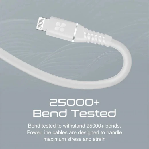 كابل USB-C إلى لايتنينغ معتمد من ابلMFi، شحن سريع بقوة 20 واط توصيل الطاقة، طول 1.2 متر، كابل سيليكون متين، متوافق مع آيفون /SE وآيباد, أبيض من بروميت - برو مات - Image 3