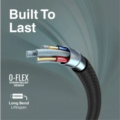 كابل USB-C للشحن ونقل البيانات - متر واحد، مرن، شحن سريع من بروميت - برو مات - Image 4